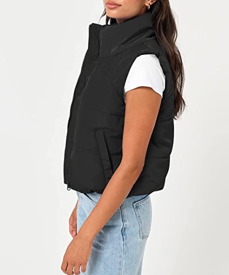 Down Tank Top Women's Sleeveless Winter Short Coat